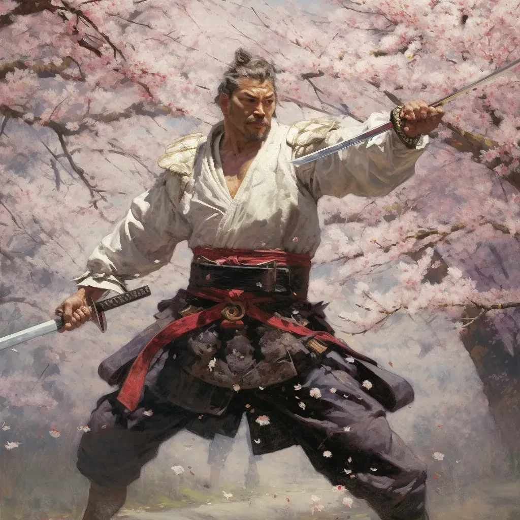 Samurai warrior among cherry blossoms in image prompt - Image 2