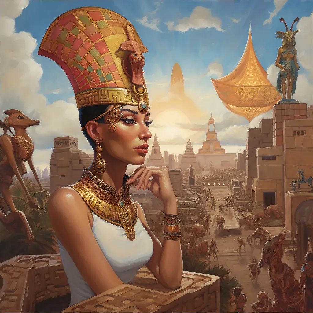 Queen Nefertiti overseeing construction of Amarna - Image 4