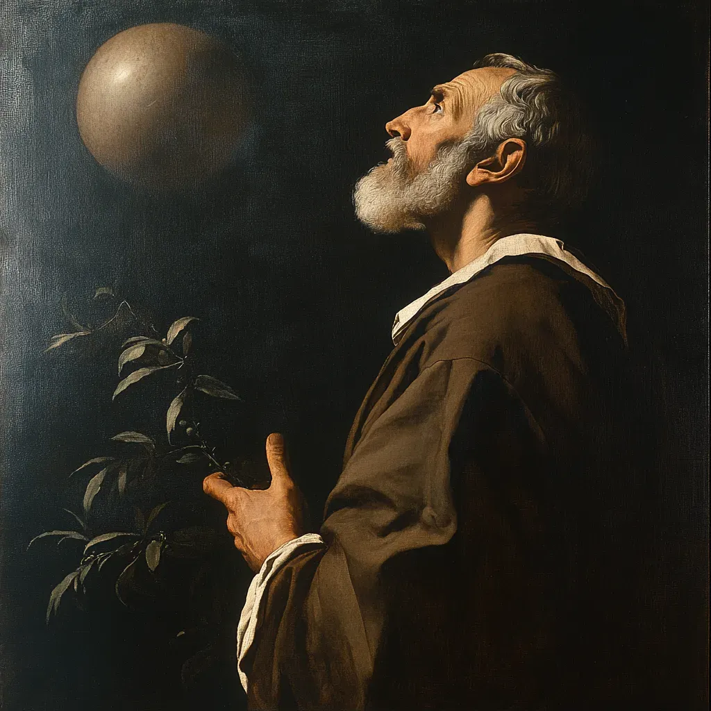 Baroque-inspired depiction of Galileo examining the night sky - Image 2