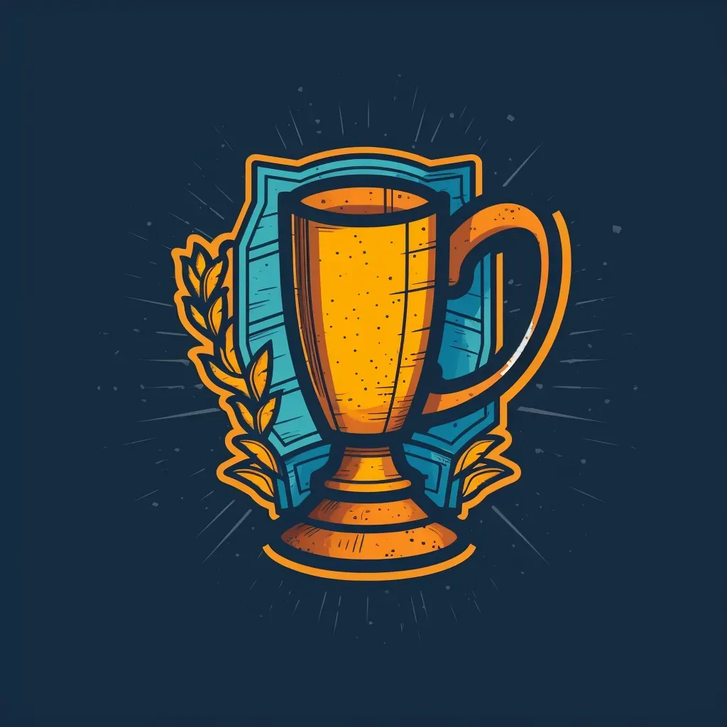 Energetic sports bar logo with beer mug and trophy - Image 3