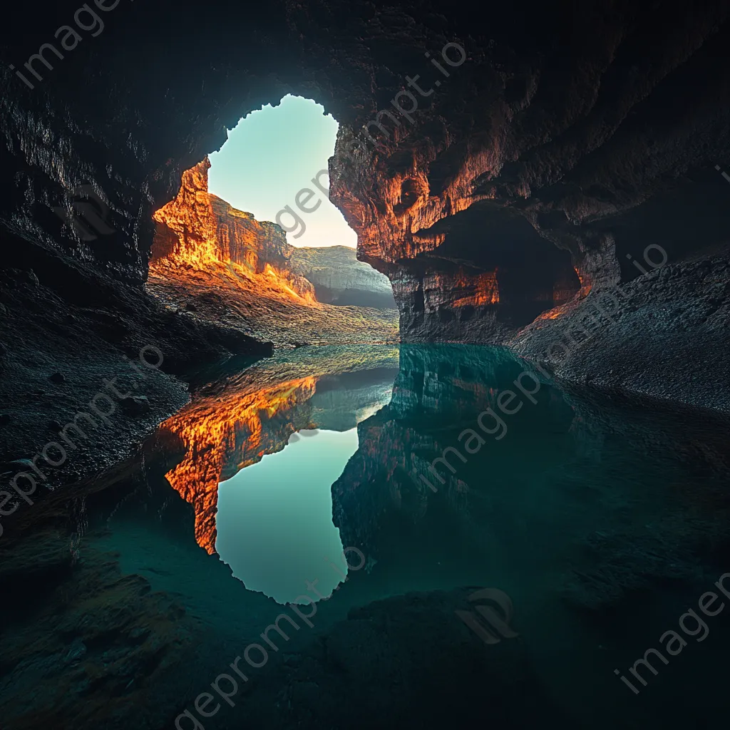 Cave with underground lake - Image 1