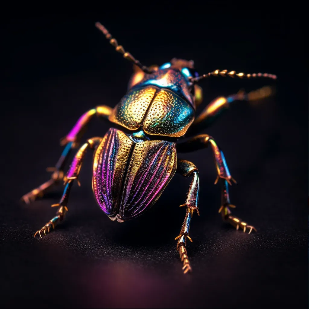 Macro view of a beetle