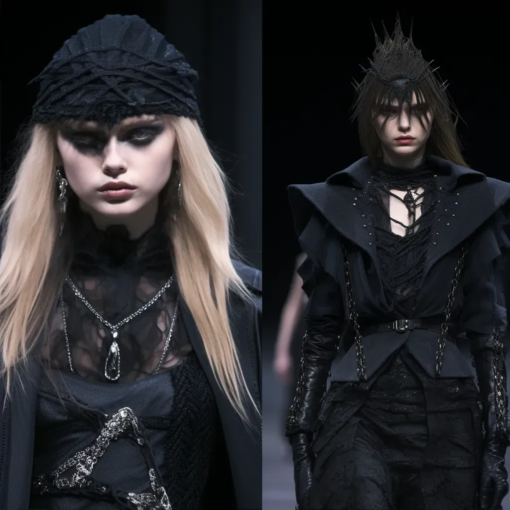 Gothic fashion runway scene - Image 2