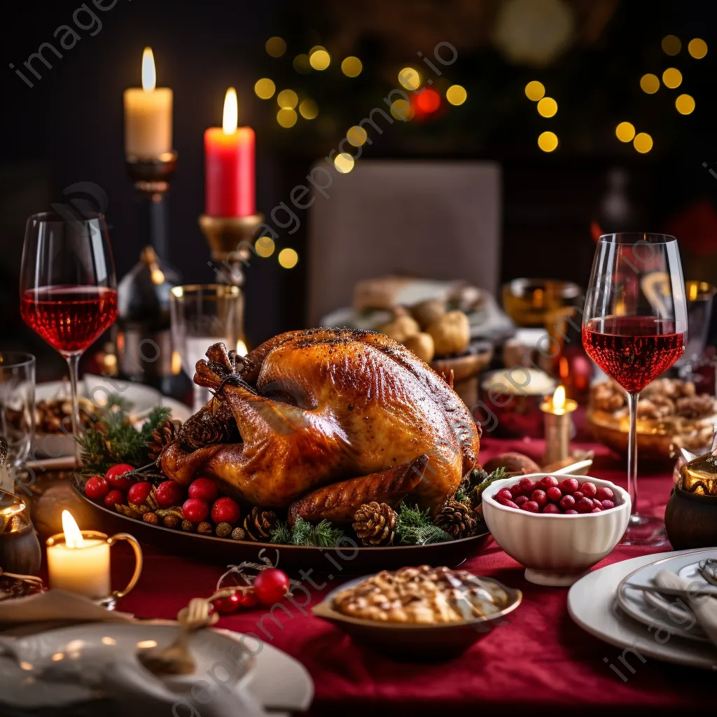 Elegant table setting for Christmas dinner - Image 2