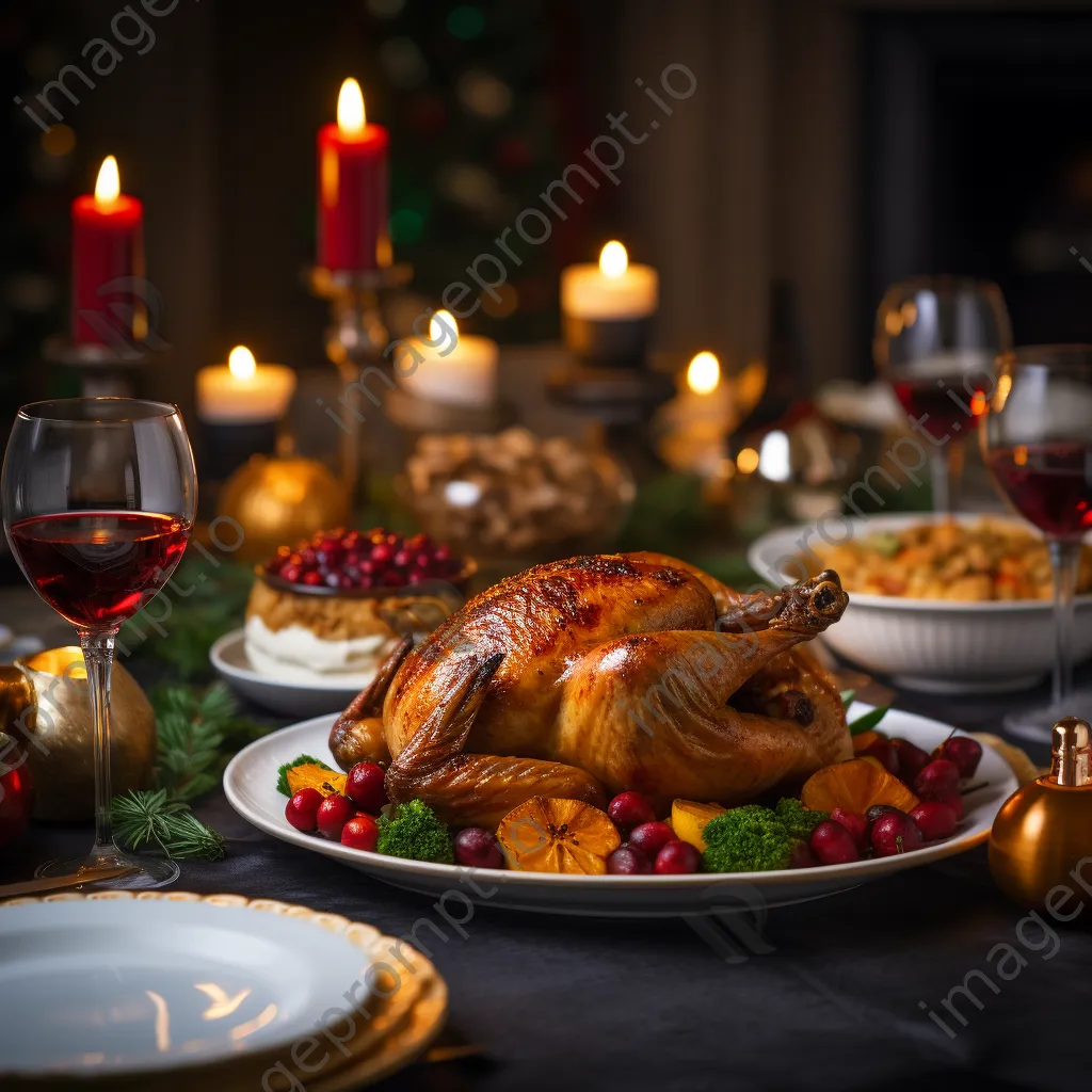 Elegant table setting for Christmas dinner - Image 3