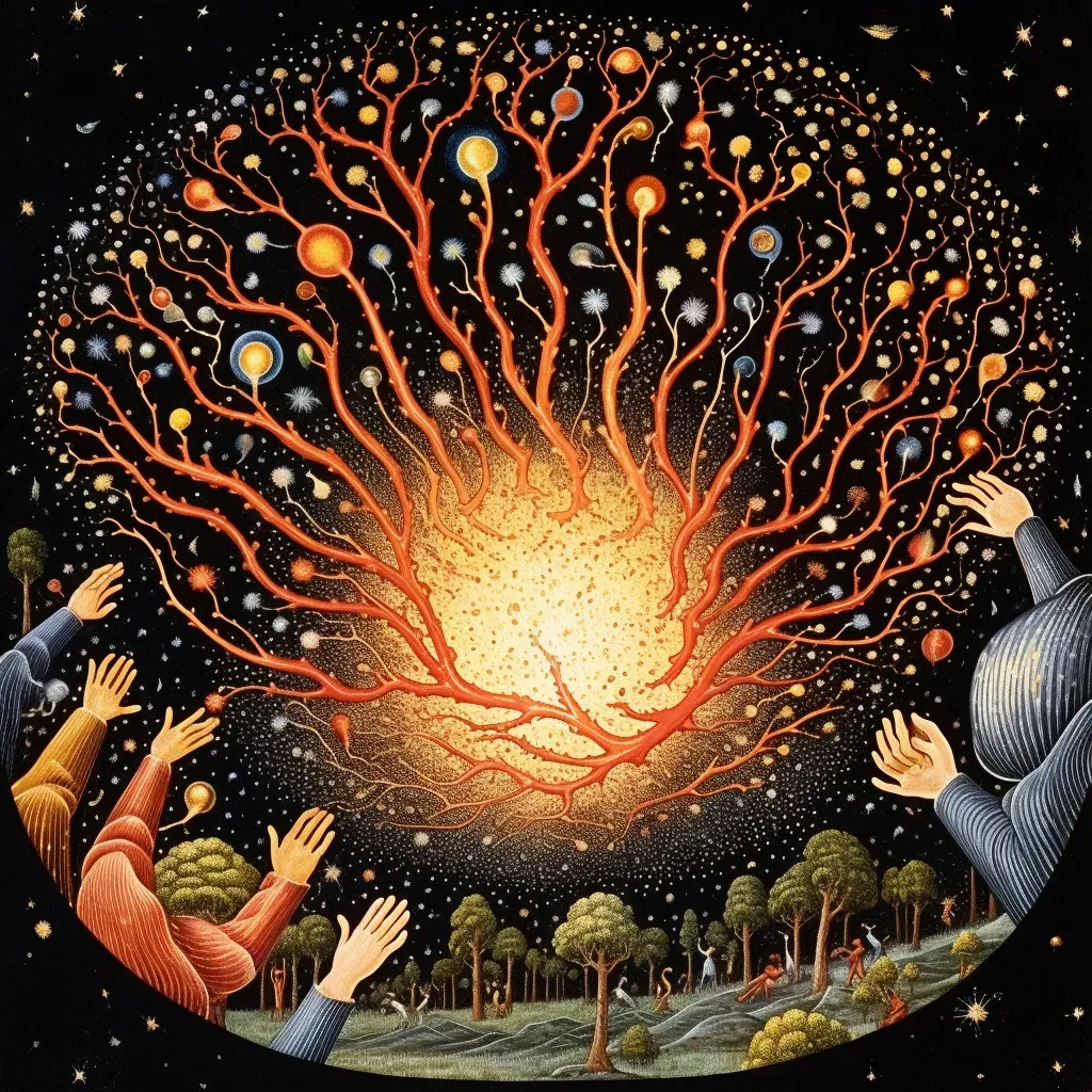 Image depicting the creation of the universe from a single seed, with stars and galaxies emerging - Image 3