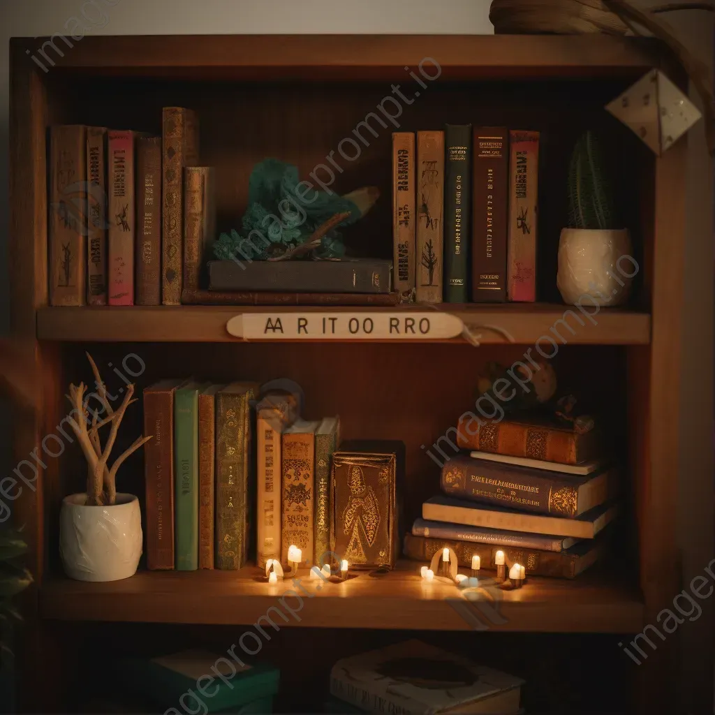 Enchanted bookshelf with 