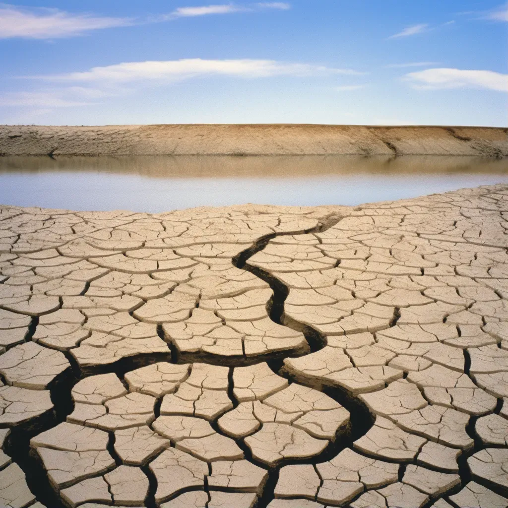 Image of a dried-up riverbed symbolizing water mismanagement - Image 1