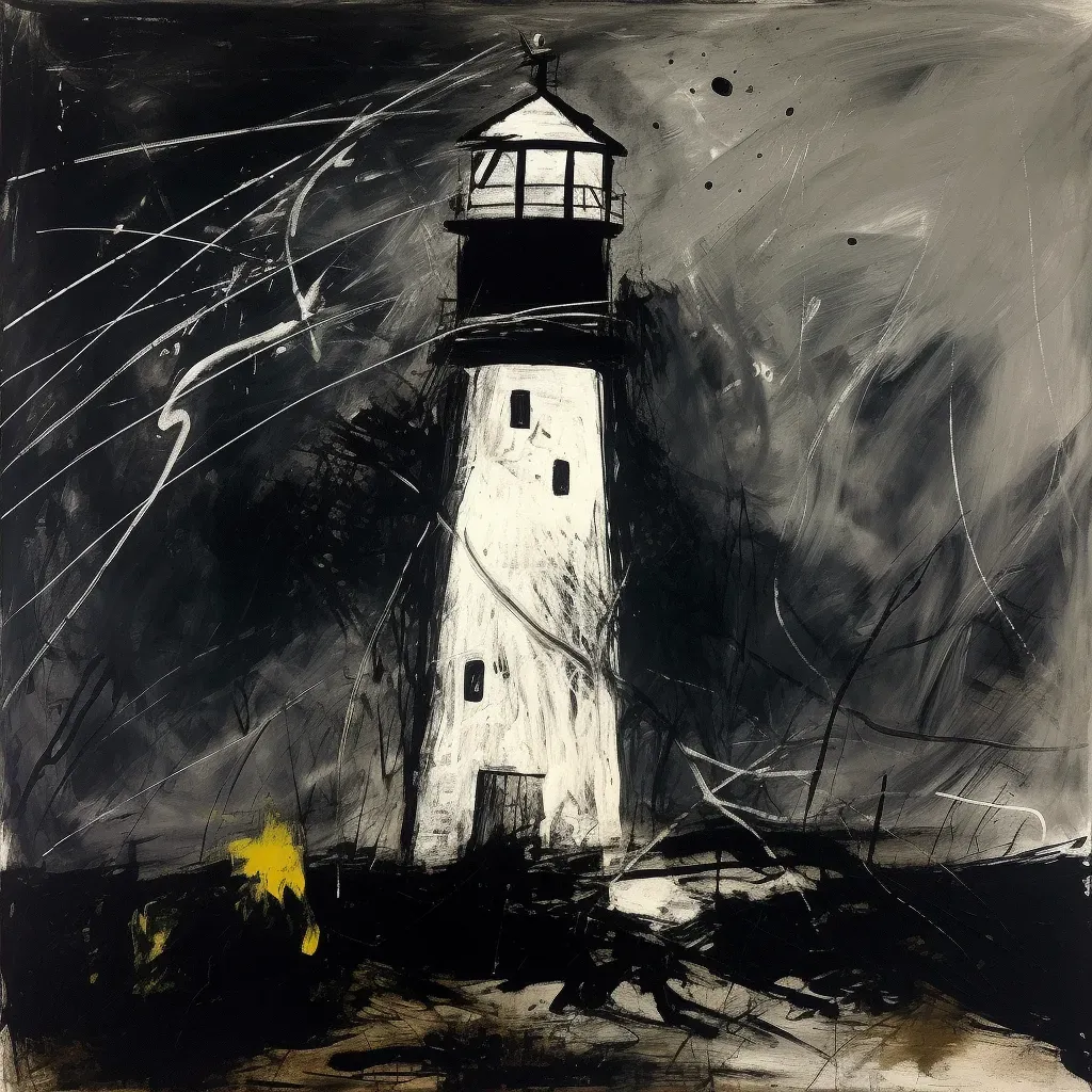 Image of a lighthouse guiding ships through a stormy night, symbolizing navigation - Image 2