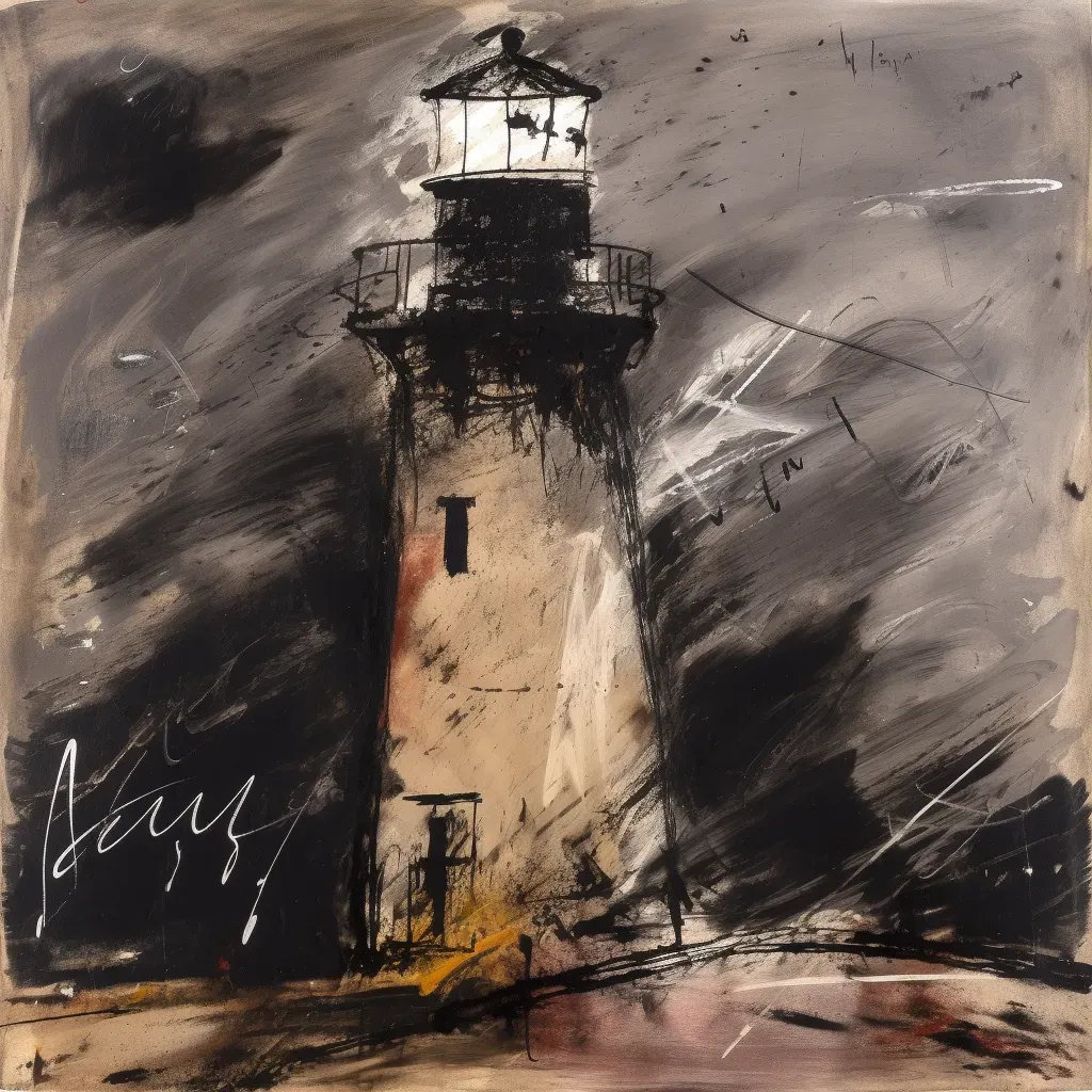 Image of a lighthouse guiding ships through a stormy night, symbolizing navigation - Image 3