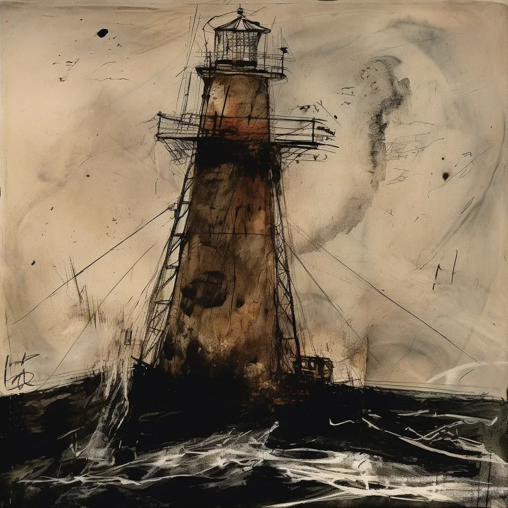 Image of a lighthouse guiding ships through a stormy night, symbolizing navigation - Image 4