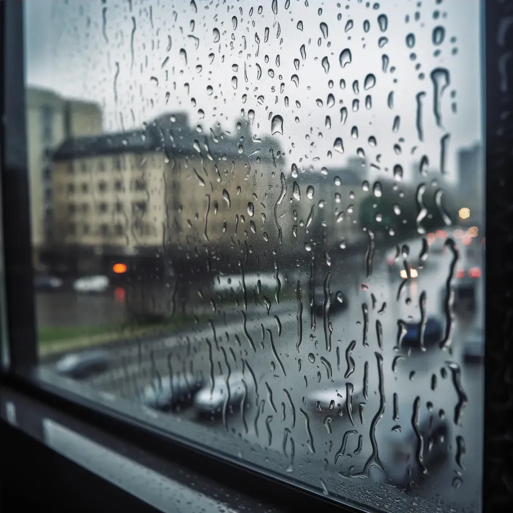 raindrops tracing lines on window - Image 4