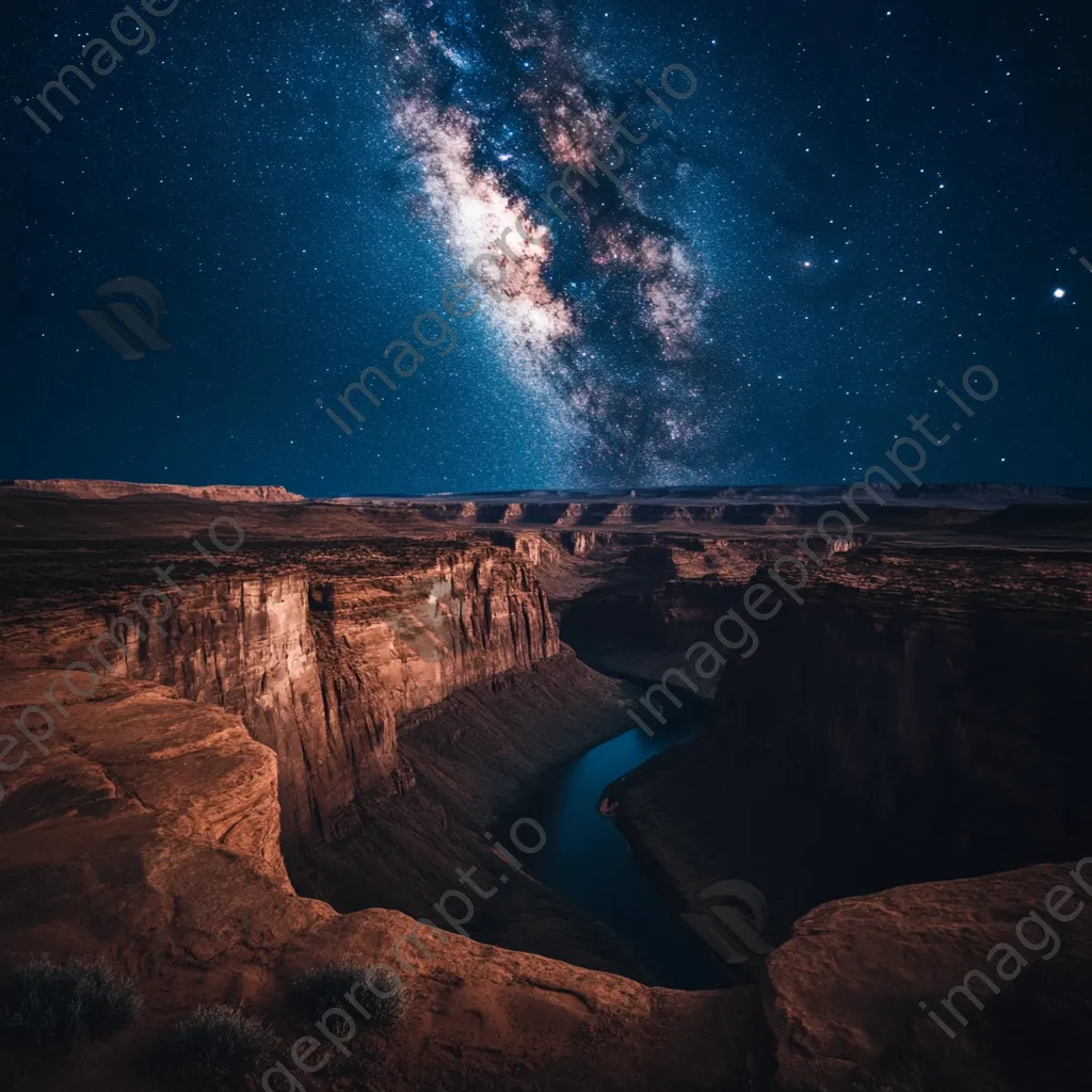 Canyon view at night under the Milky Way - Image 4