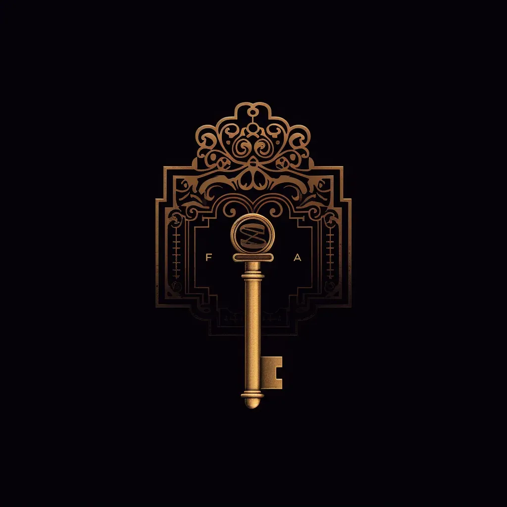 Elegant and luxurious logo for a private equity firm with a key icon in gold and black - Image 2