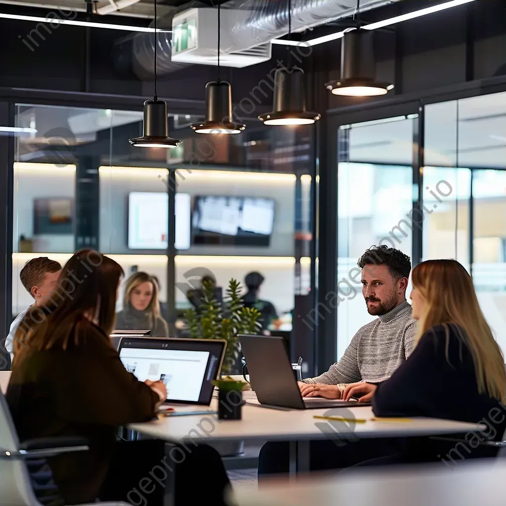 Diverse team collaborating in modern office space - Image 3