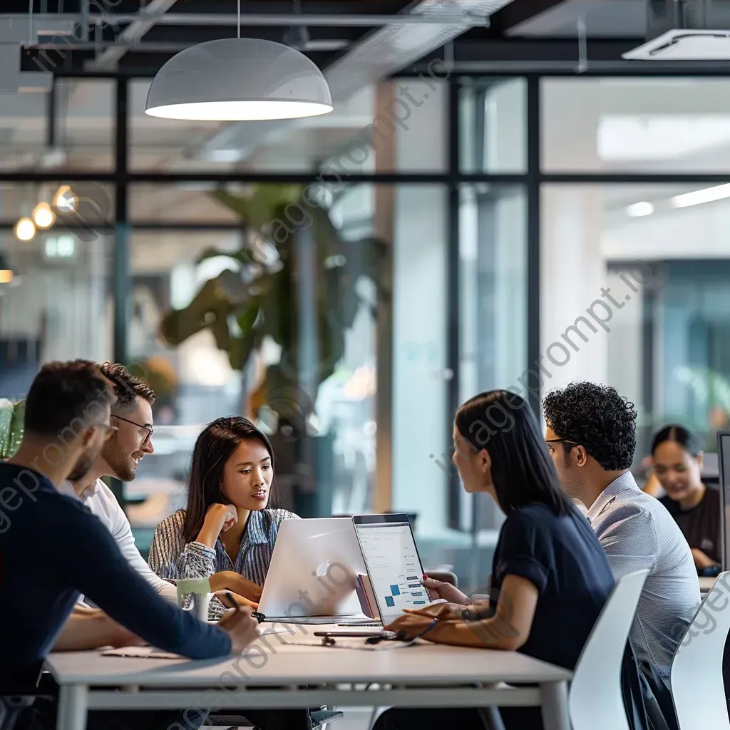 Diverse team collaborating in modern office space - Image 4