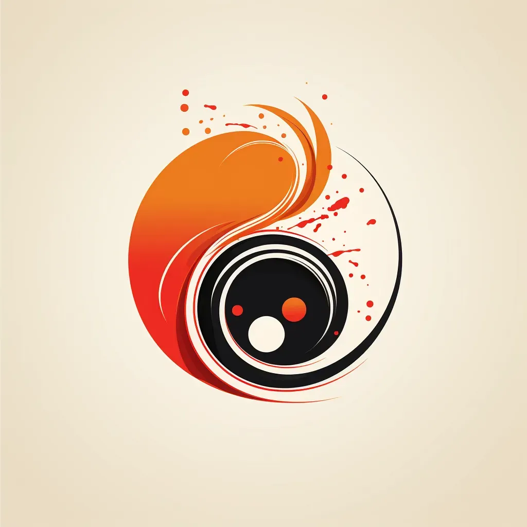 Creative yin-yang fusion restaurant logo in bold colors - Image 2