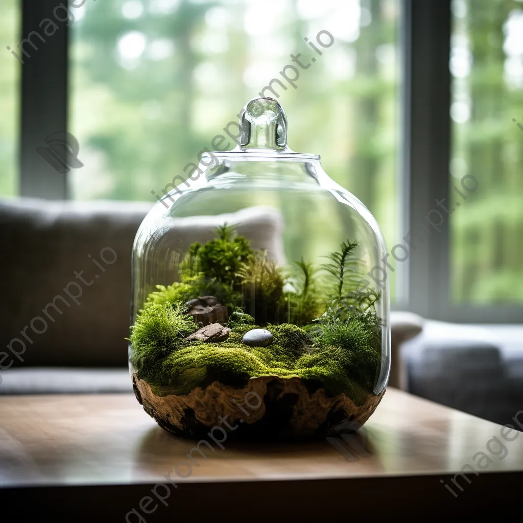 Empty glass terrarium with natural light - Image 4