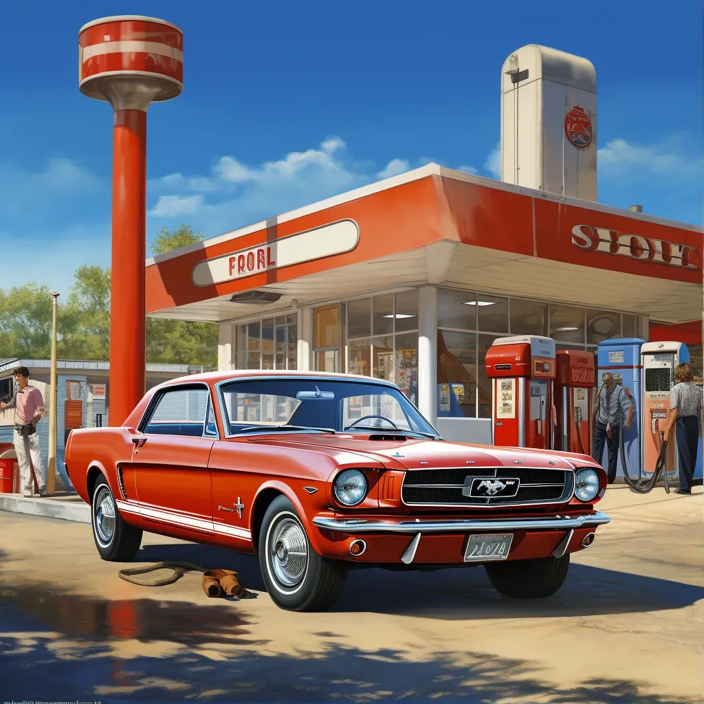 vintage gas station - Image 1