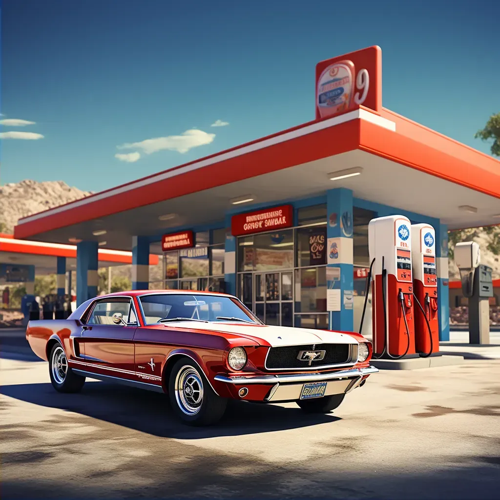 vintage gas station - Image 2