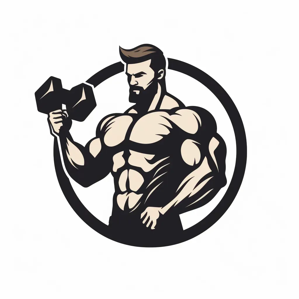 Flexing arm and barbell logo for fitness brand - Image 1