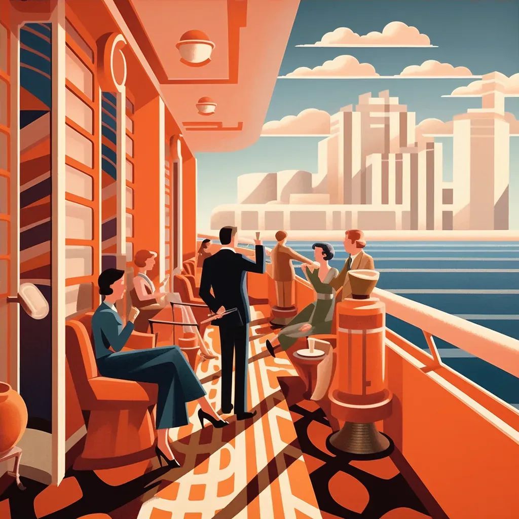 Glamorous Voyage on a Vintage Cruise Ship