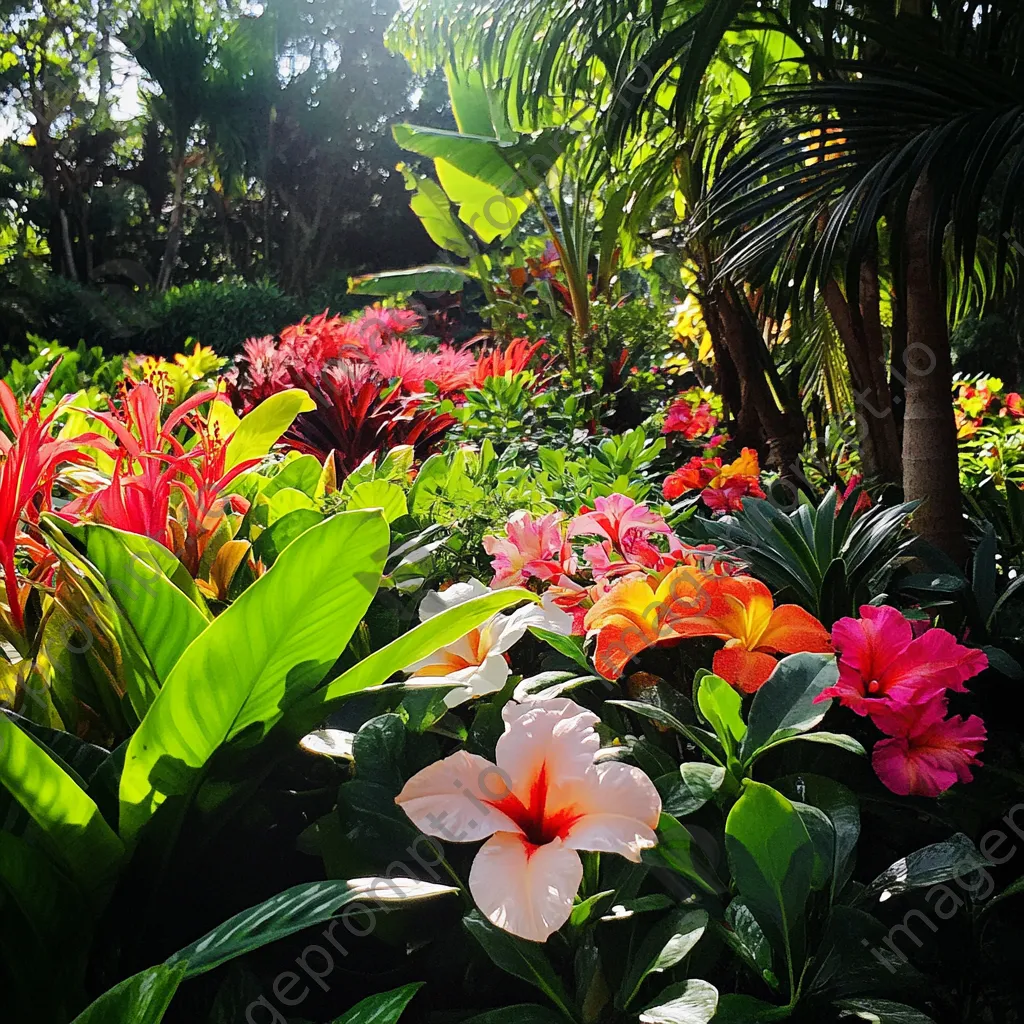 Colorful flowers and greenery on a tropical island - Image 3