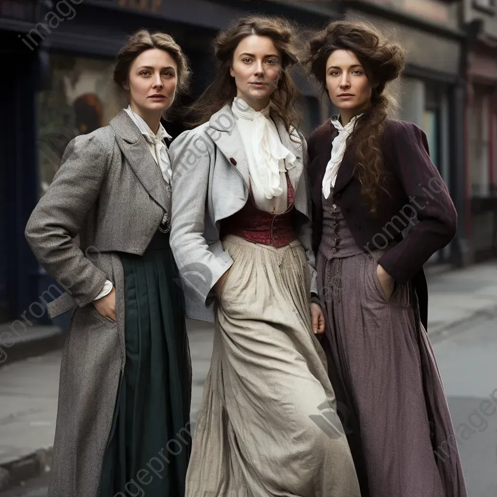 1910s suffragette fashion tailored jackets and ankle-length skirts - Image 3