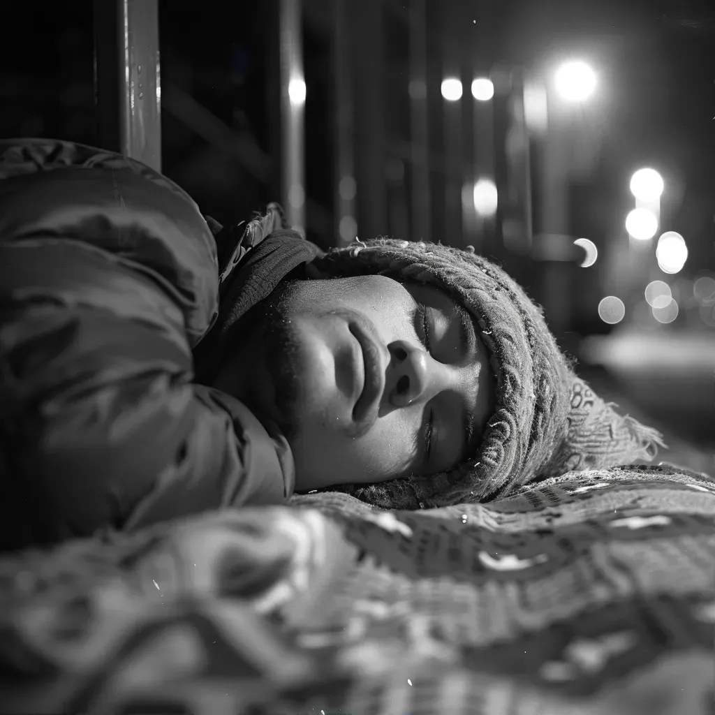 Teenager sleeping rough on city street showing youth homelessness reality - Image 1