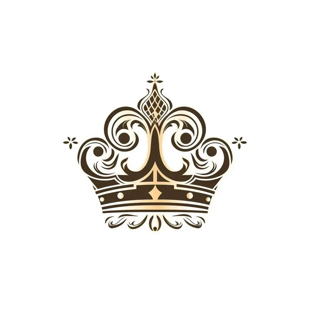 Regal crown with luxurious jewels on white background - Image 1