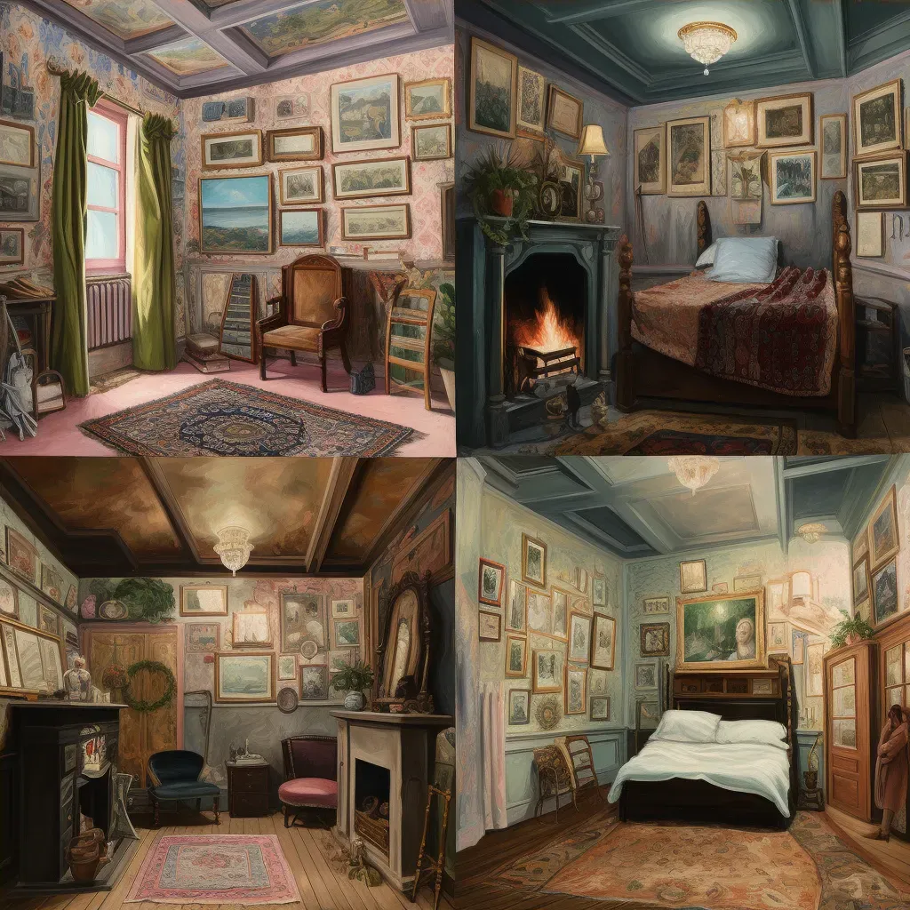 Interconnected rooms themed after different decades