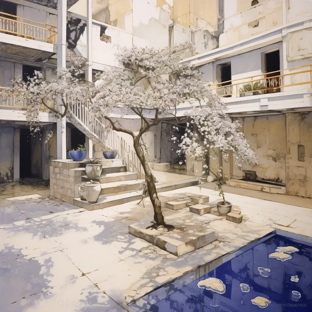 Moroccan-style courtyard with Zen elements - Image 3