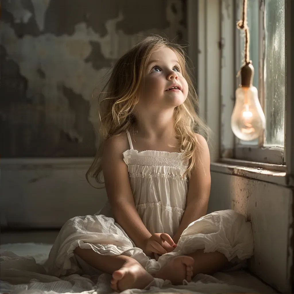 Whimsical Child Studio Portrait