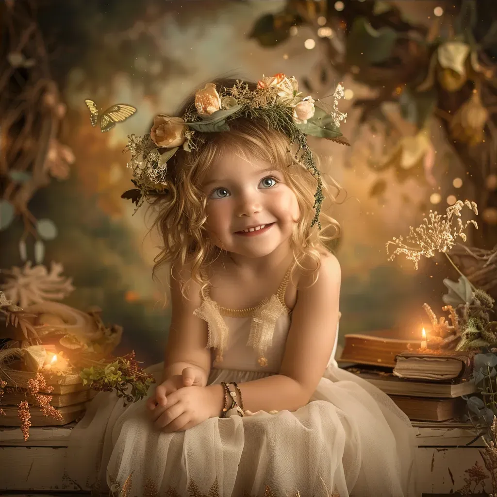 Whimsical child studio portrait - Image 4