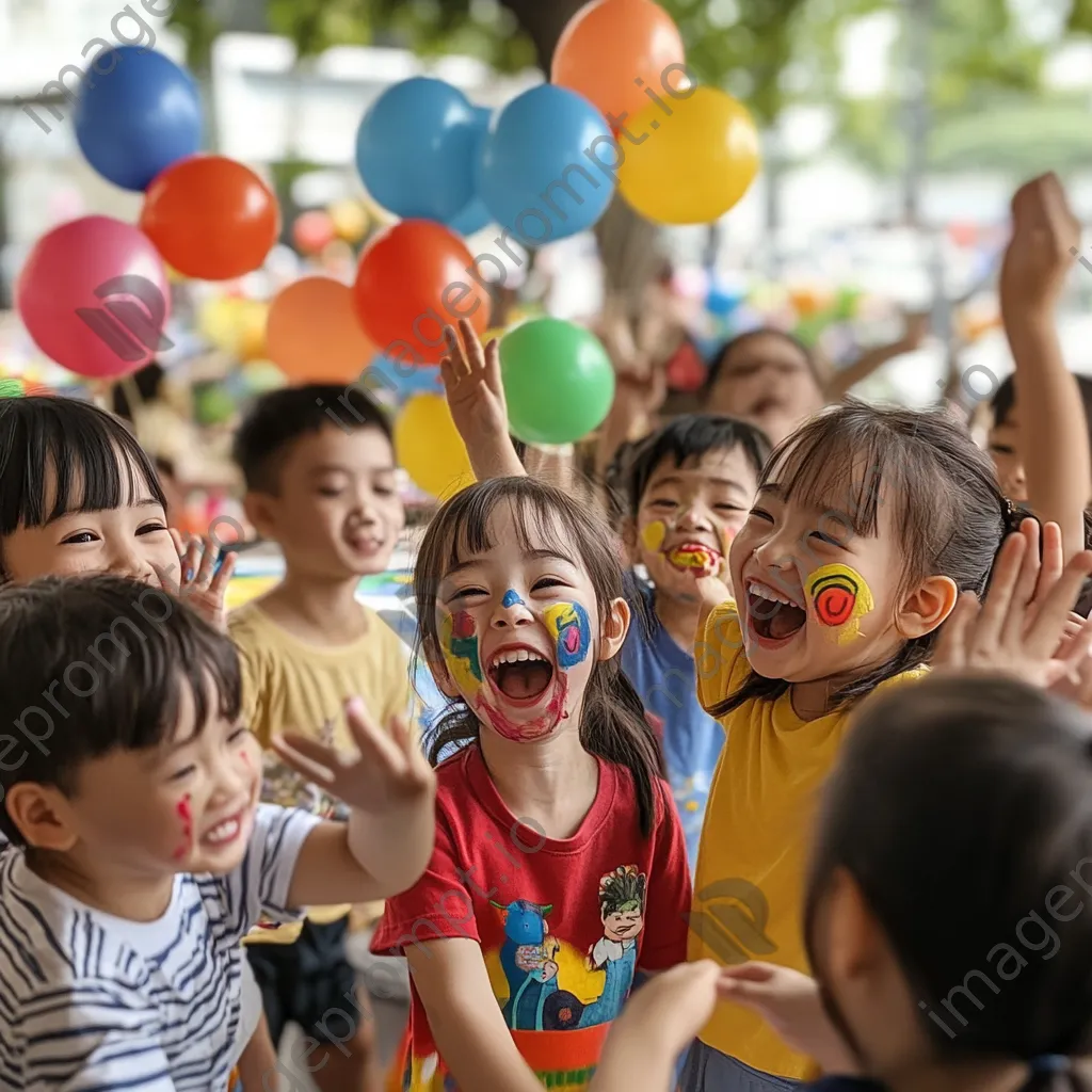 Children having fun at a local Children