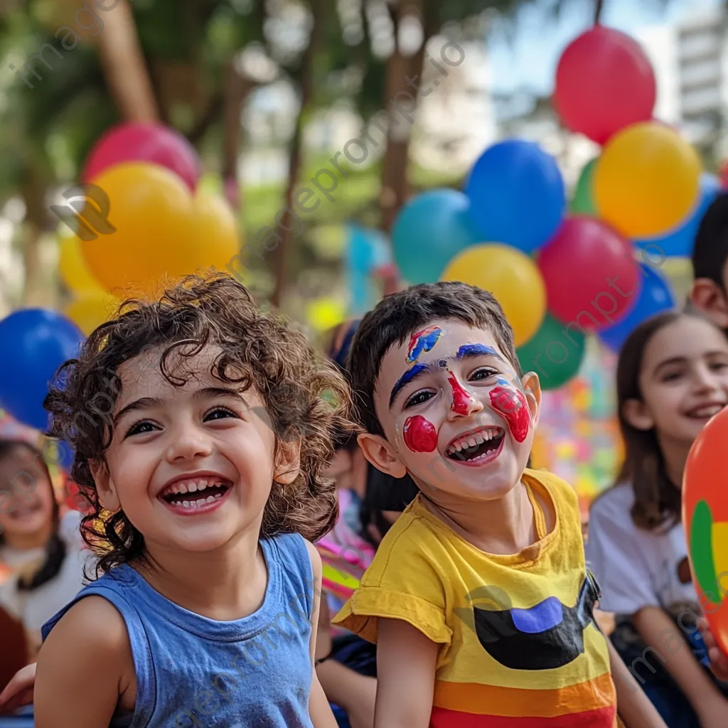 Children having fun at a local Children