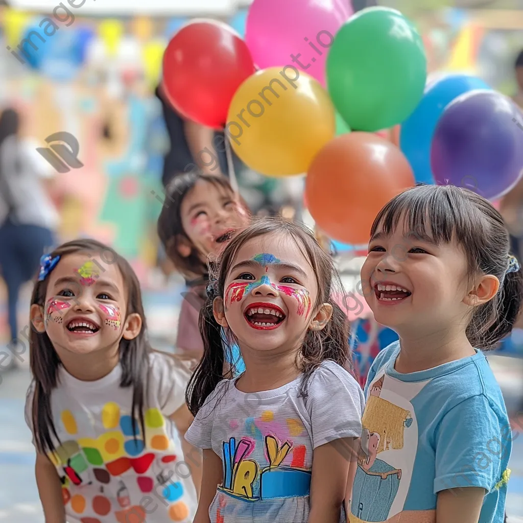 Children having fun at a local Children