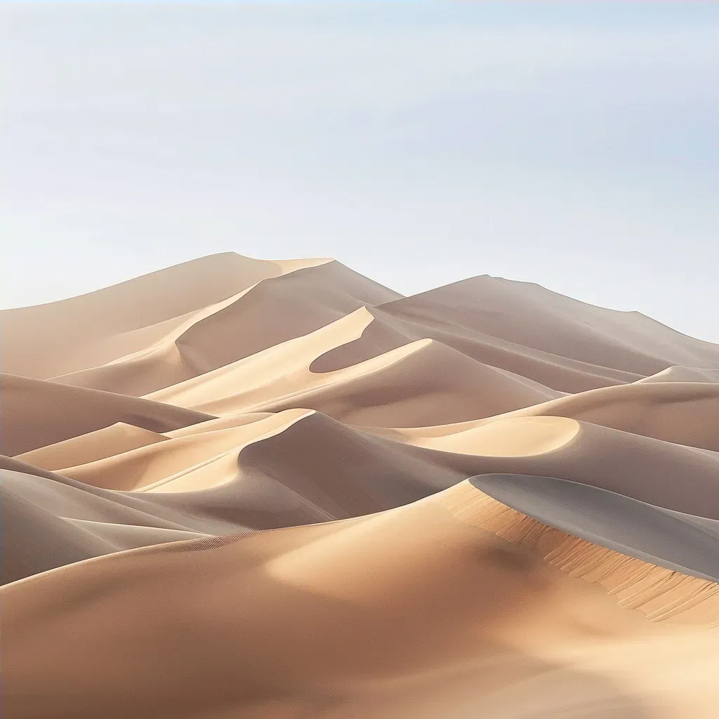 Minimalist Sand Dunes at Sunrise