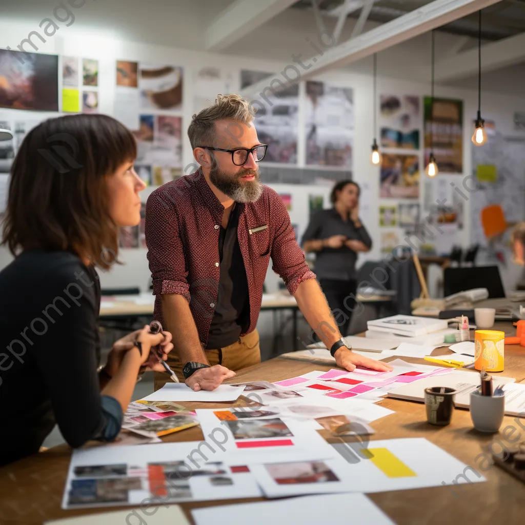 Creative leader facilitating a workshop with participants - Image 1