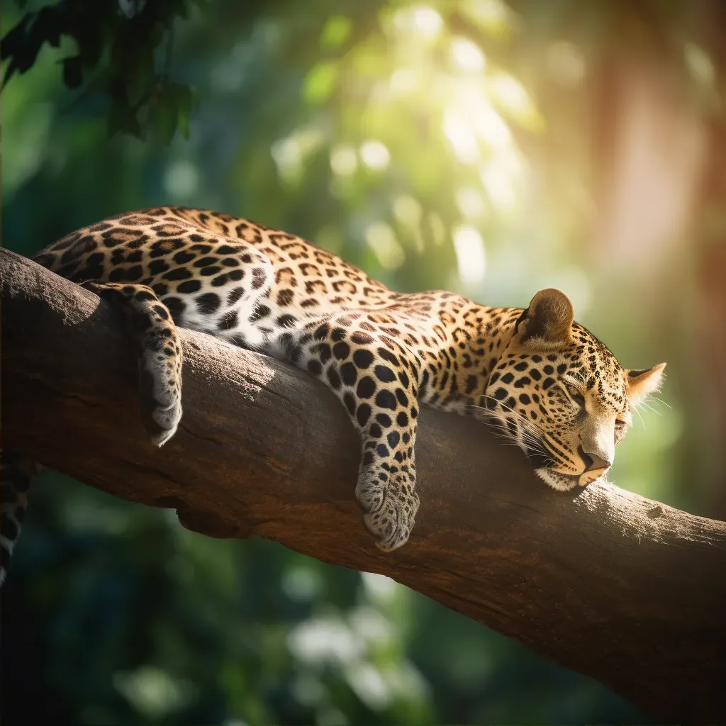 Leopard resting in tree - Image 2