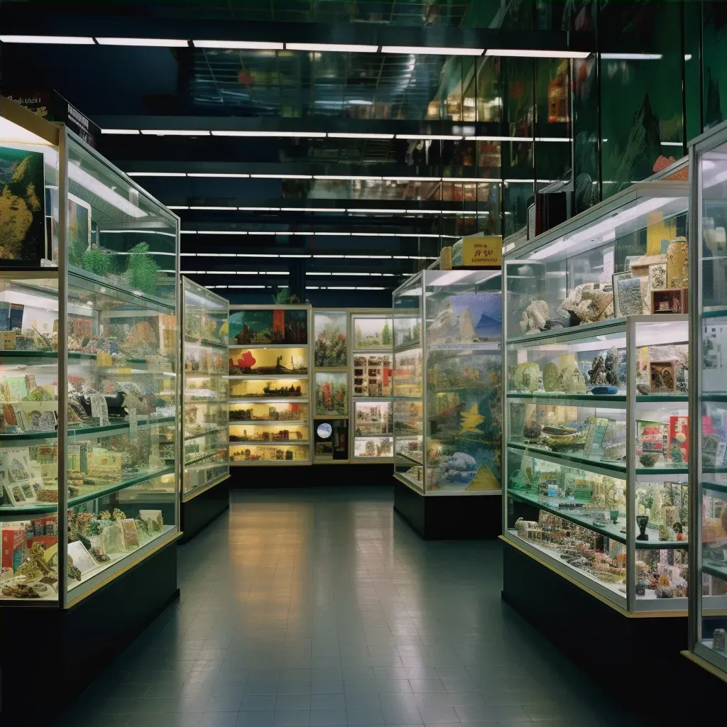 Holy relics in bright tourist shop display - Image 4