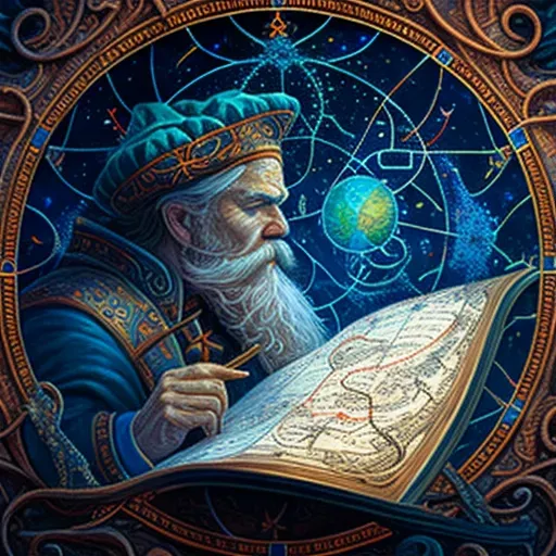 Navigator uses celestial map in uncharted waters - Image 3