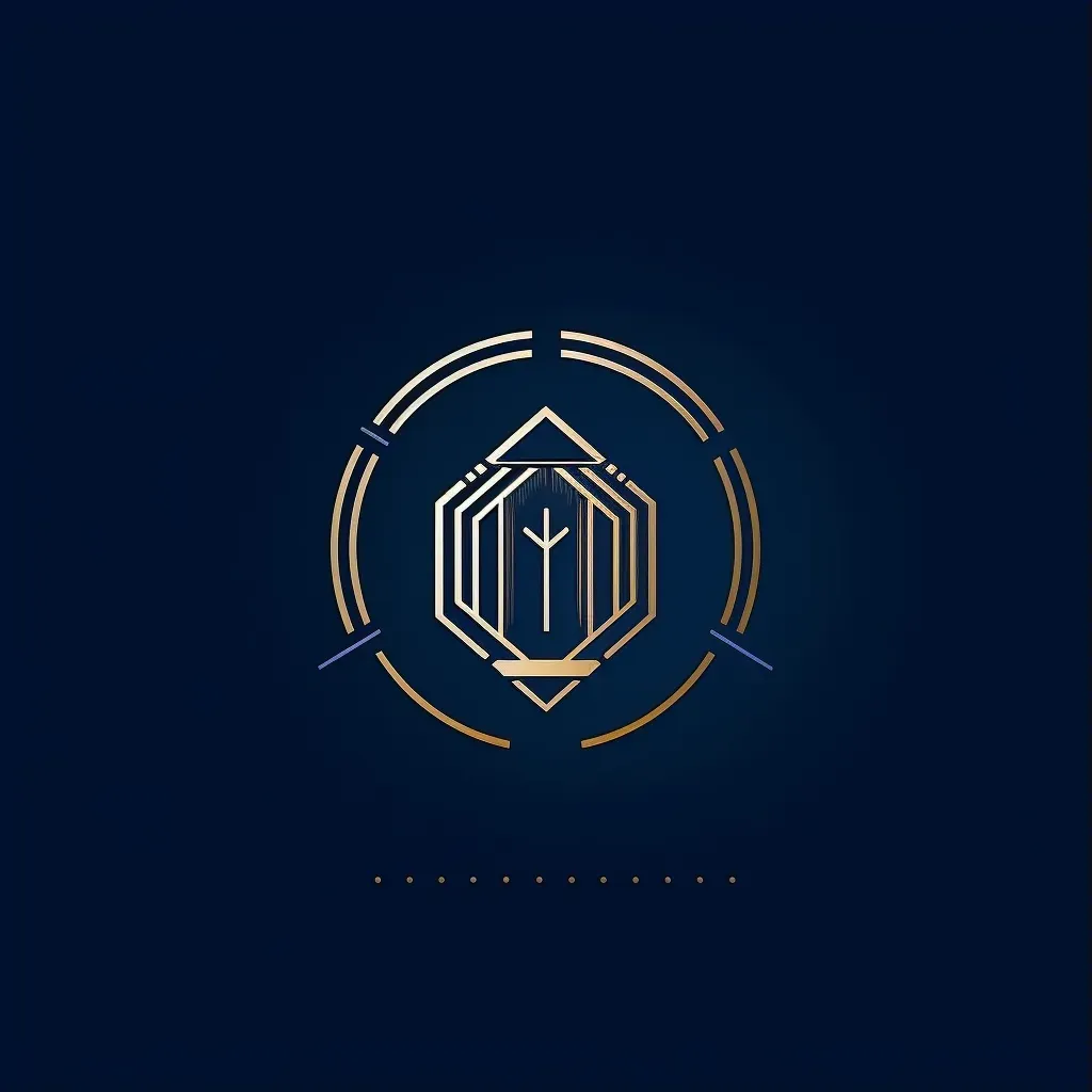 Logo with luxury smart home icon in silver and blue colors - Image 1