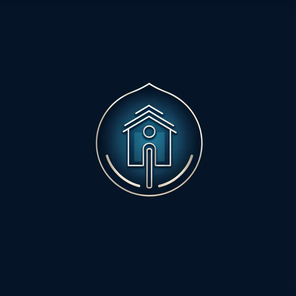 Logo with luxury smart home icon in silver and blue colors - Image 3