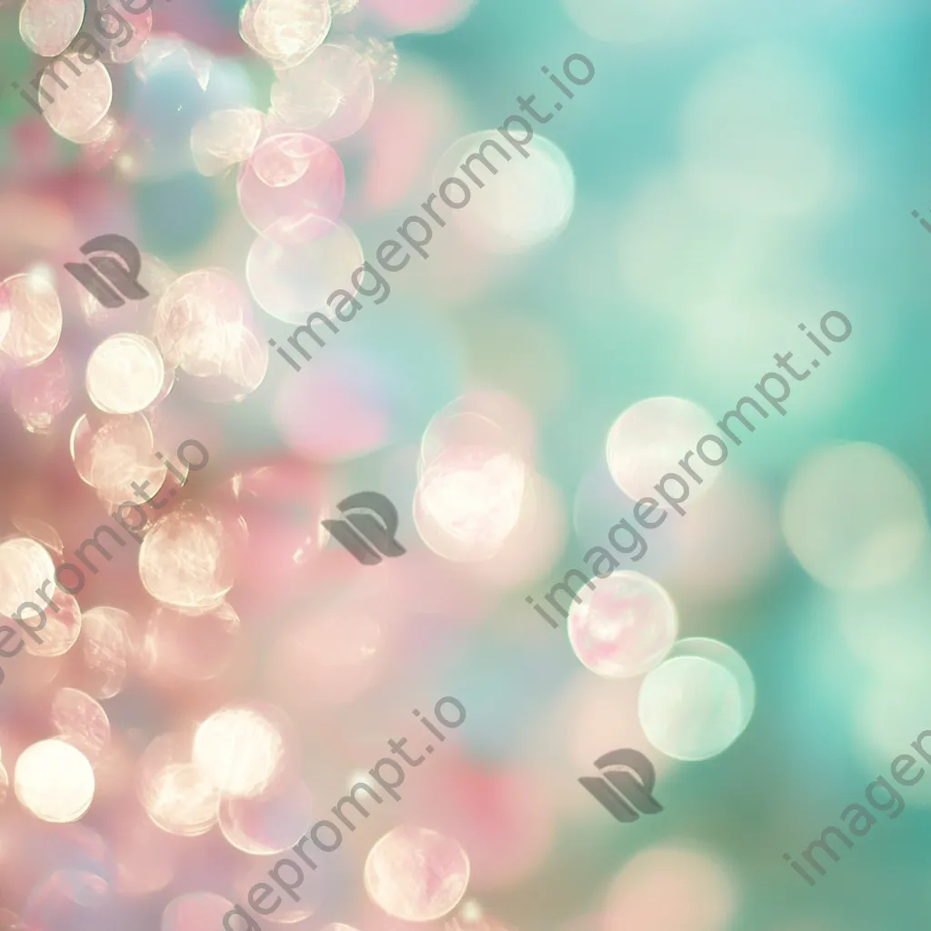 Mint green and pale pink gradient with dreamy circles of light - Image 1