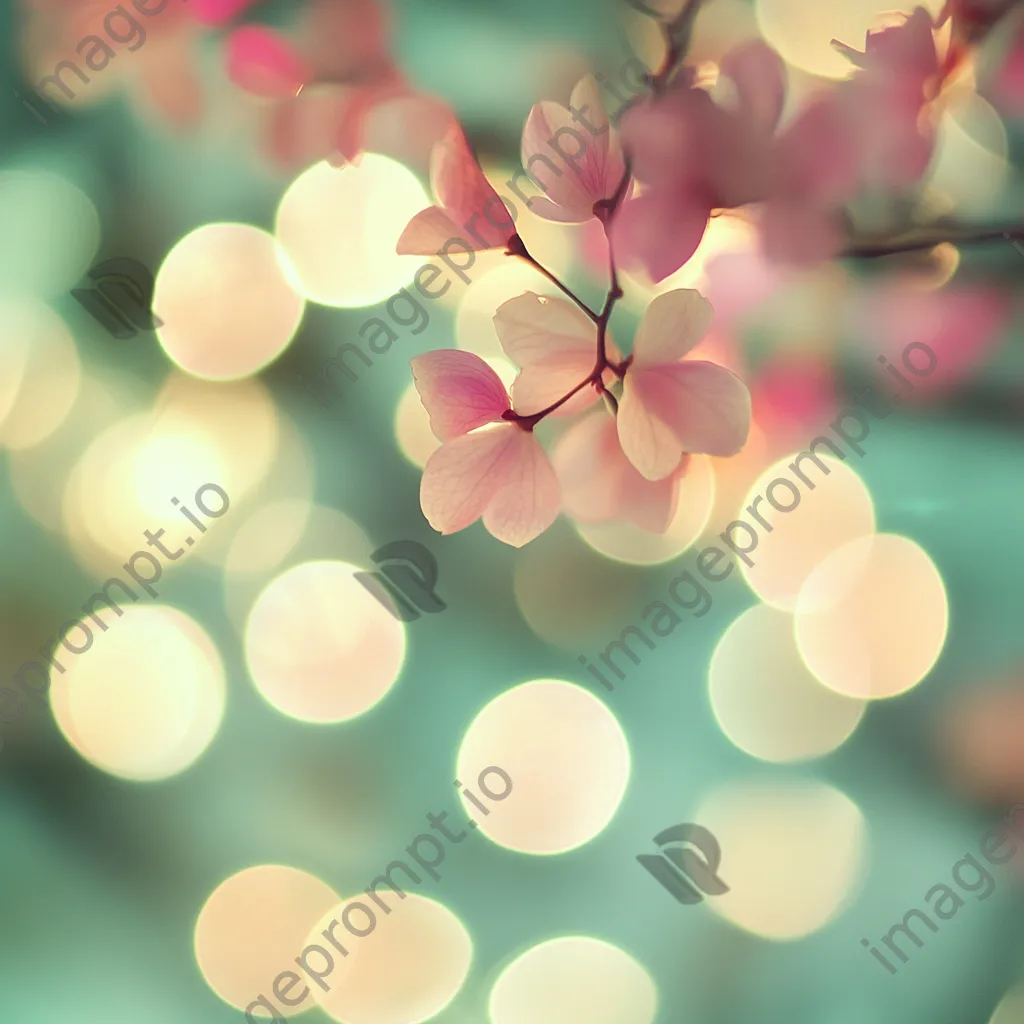 Mint green and pale pink gradient with dreamy circles of light - Image 4