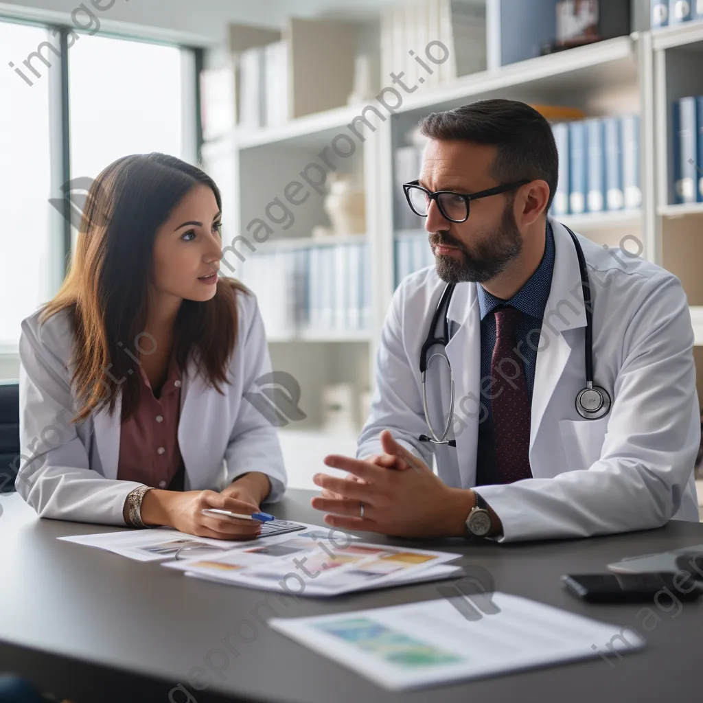 Doctor consulting with patient in office - Image 1