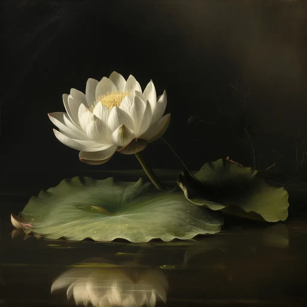 Delicate lotus flower floating on a tranquil pond - Image 2