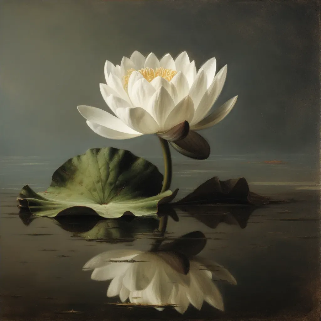 Delicate lotus flower floating on a tranquil pond - Image 4