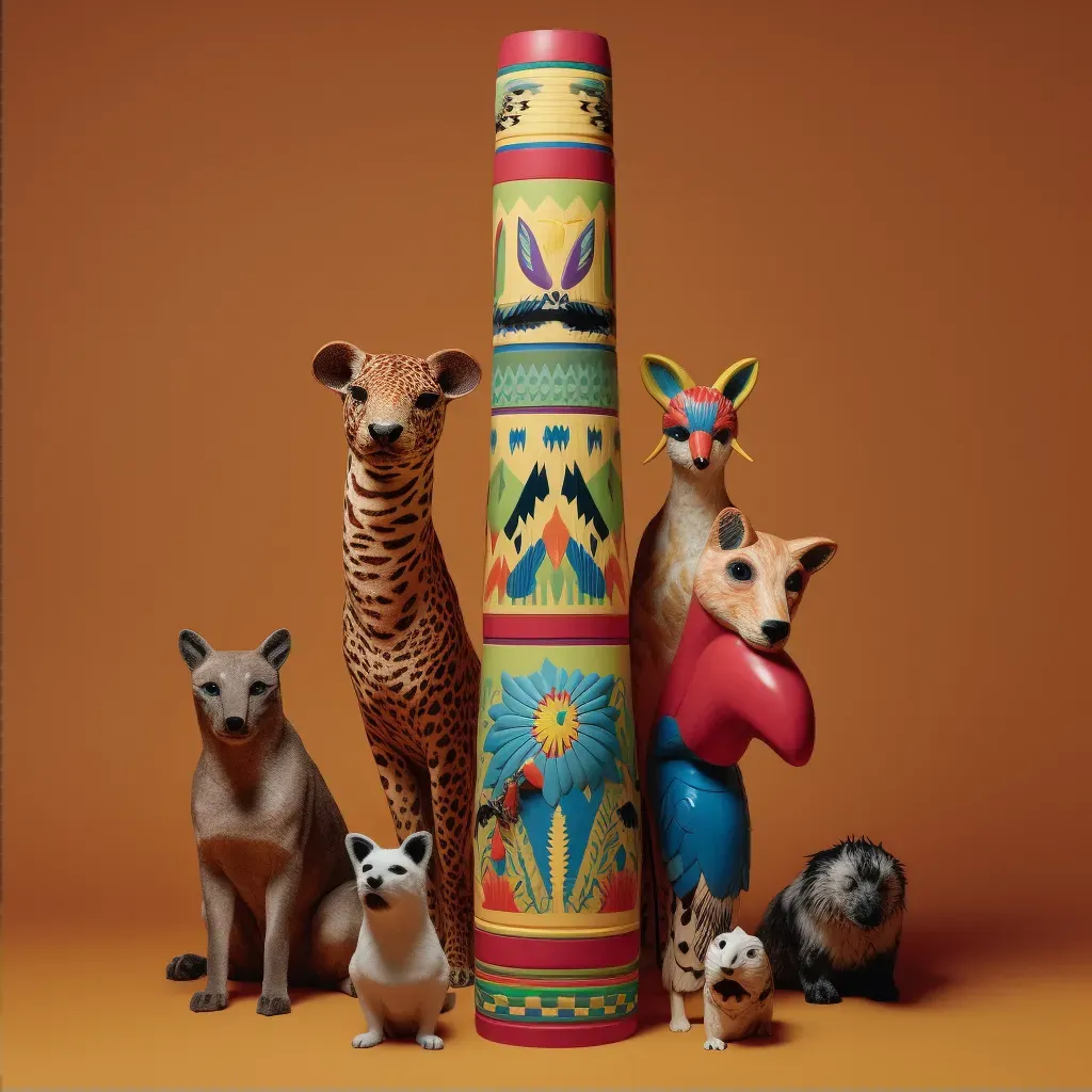 African wildlife and tribal art fusion - Image 2